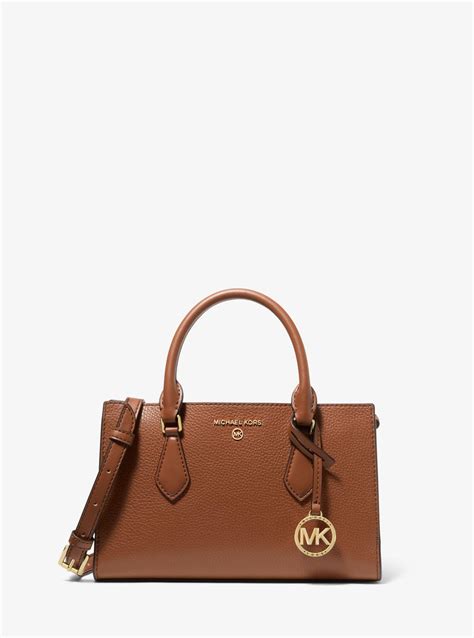 MICHAEL KORS Valerie Small Pebbled Leather Satchel .